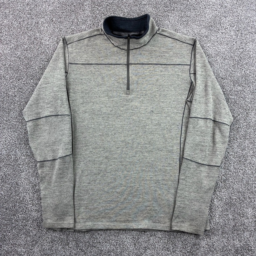 KUHL Ryzer 1/4 Zip Pullover Mens Large Gray Thermal Base Layer Active 3112